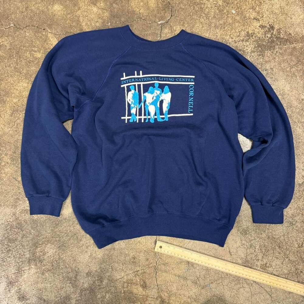Vintage Hanes Cornell International Living Center Crewneck Sweatshirt